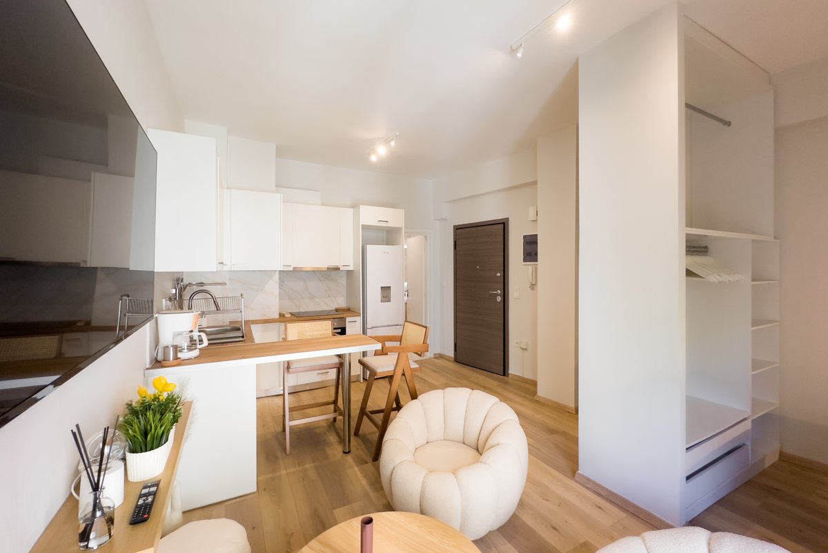 Kitchen and living area