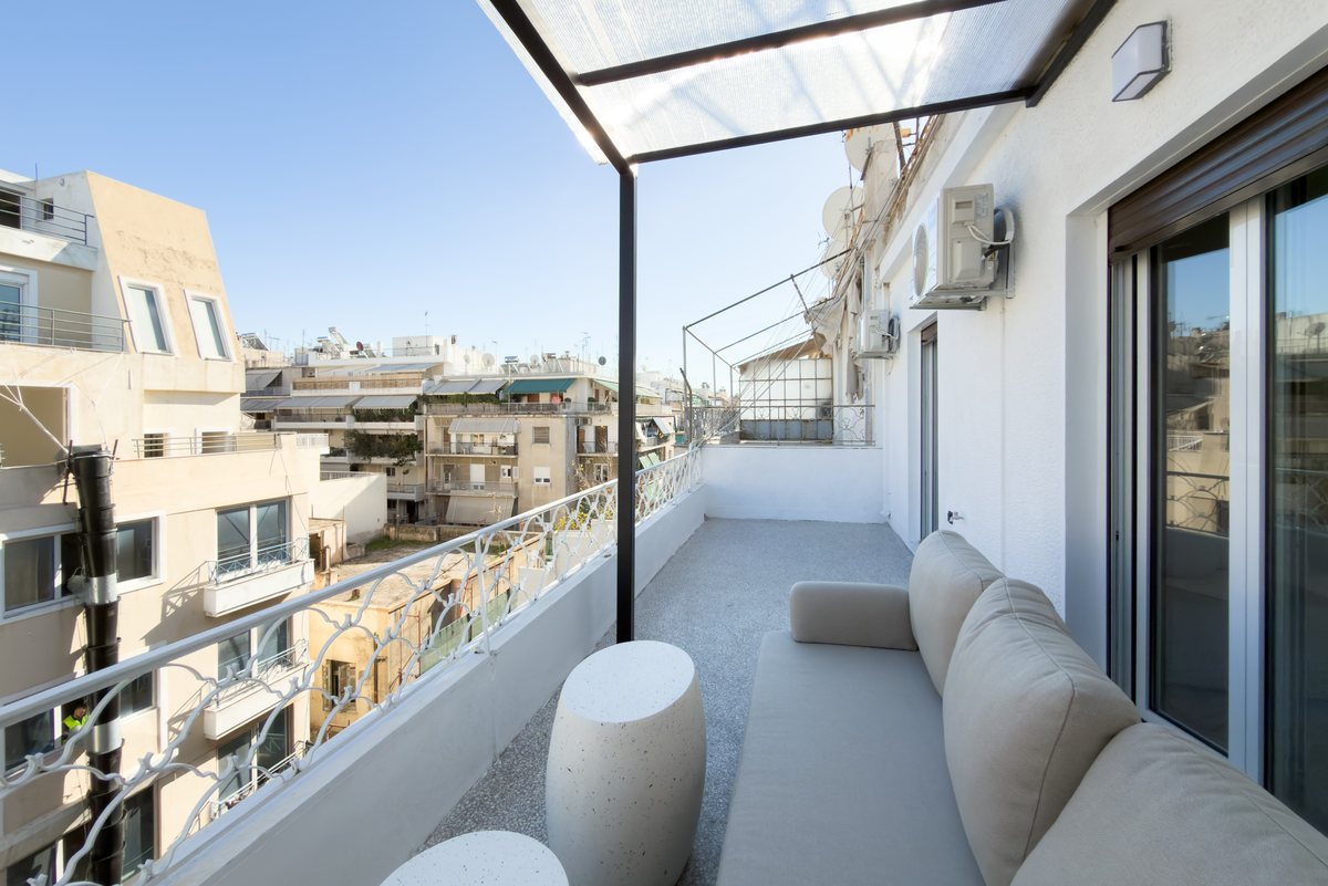 The private balcony with pergola